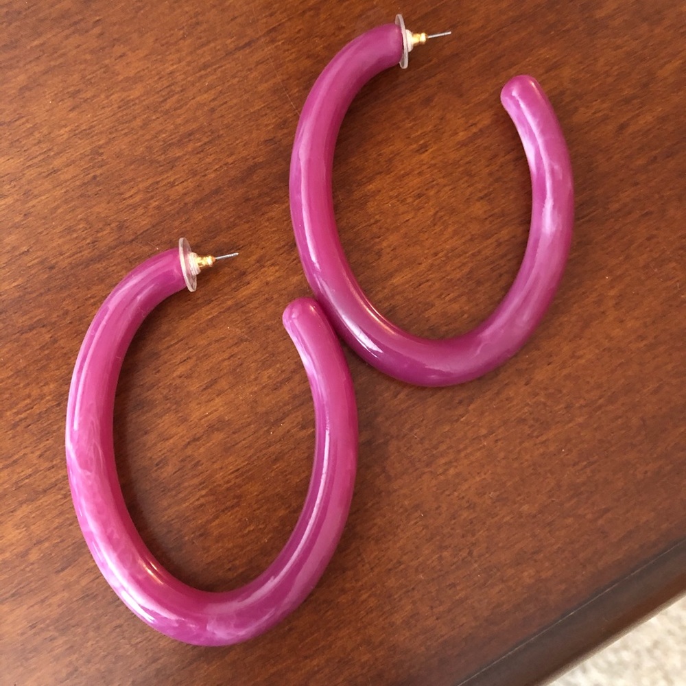 BaubleBar Pernille Resin Hoop Earrings